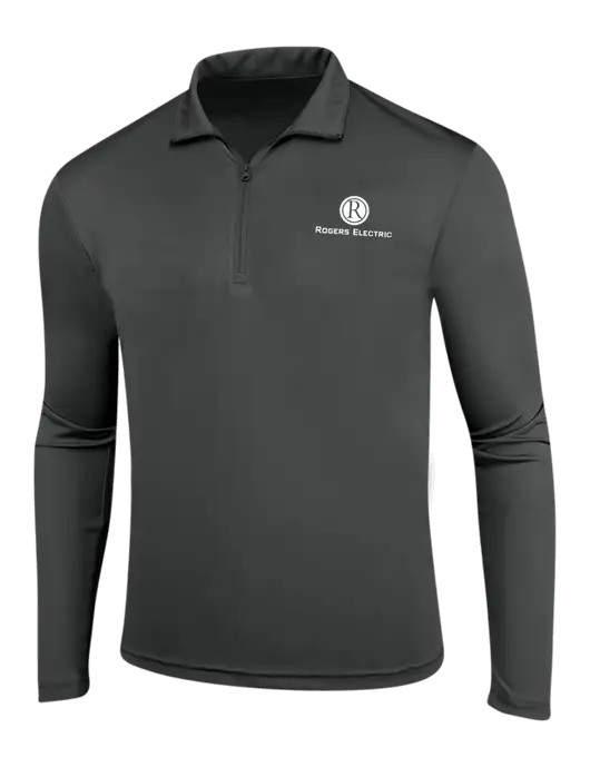 Dark Grey PosiCharge Competitor 1/4 Zip Pullover w/Rogers Electric Logo