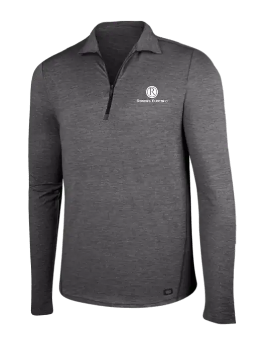 OGIO Gear Grey Heather Endurance Force 1/4 Zip w/Rogers Electric Logo