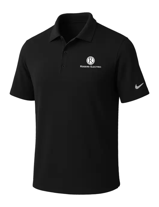 NIKE Black Dri-Fit Micro Pique Polo w/Rogers Electric Logo