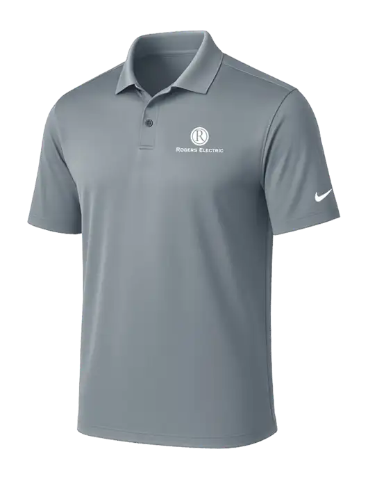 NIKE Medium Grey Victory Solid Polo w/Rogers Electric Logo