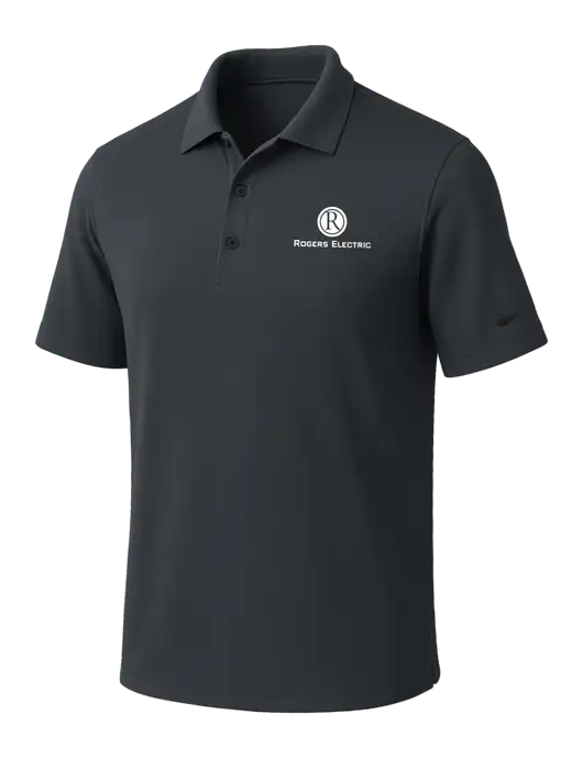 NIKE Dark Grey Dri-Fit Micro Pique Polo w/Rogers Electric Logo