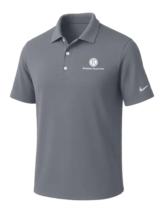 NIKE Medium Grey Dri-Fit Micro Pique Polo w/Rogers Electric Logo