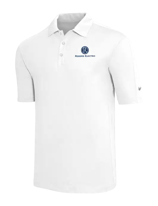 Nike White Tech Sport Dri-FIT Polo w/Rogers Electric Logo