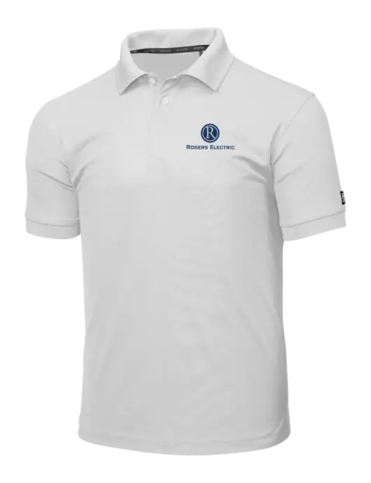 OGIO Bright White Caliber 2.0 Polo w/Rogers Electric Logo