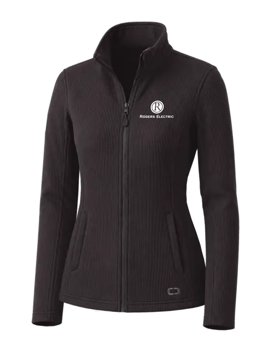 OGIO Blacktop Womens Grit Fleece Jacket w/Rogers Electric Logo