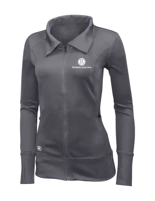 OGIO Dark Grey Womens Endurance Fulcrum Full-Zip w/Rogers Electric Logo