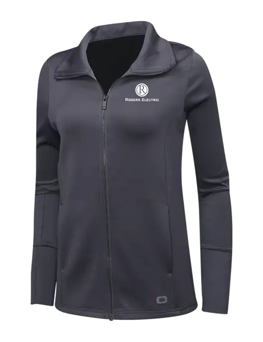 OGIO Dark Grey Womens Endurance Modern Performance Full-Zip w/Rogers Electric Logo