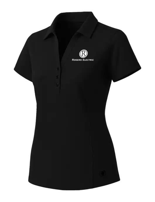 OGIO Womens Blacktop ONYX Polo w/Rogers Electric Logo