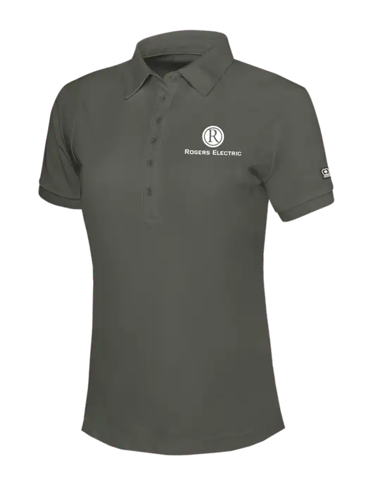 OGIO Womens Medium Grey Jewel Polo w/Rogers Electric Logo