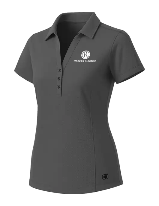 OGIO Womens Medium Grey ONYX Polo w/Rogers Electric Logo