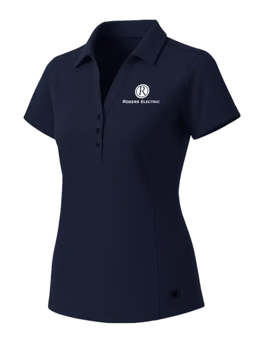 OGIO Womens Navy ONYX Polo w/Rogers Electric Logo