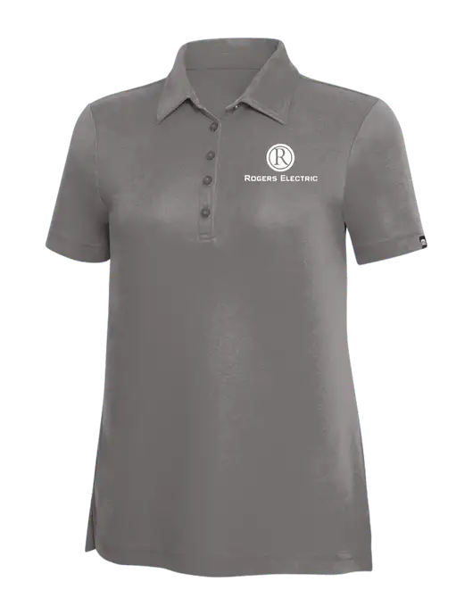 TravisMathew Grey Solid Womens Oceanside Polo w/Rogers Electric Logo