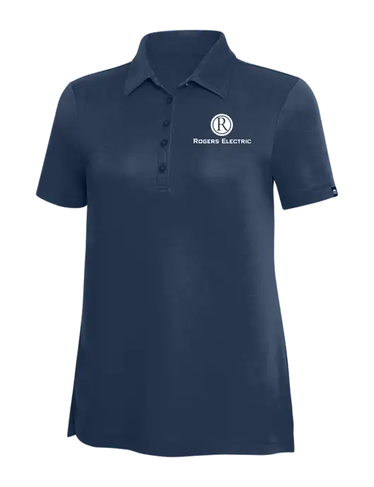TravisMathew Navy Solid Womens Oceanside Polo w/Rogers Electric Logo