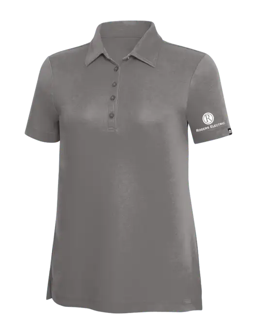 TravisMathew Grey Solid Womens Oceanside Polo w/Rogers Electric Logo
