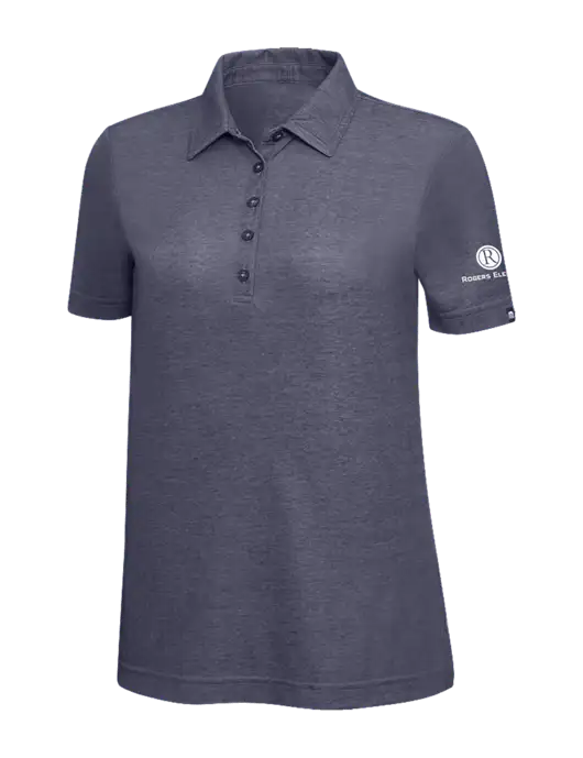 TravisMathew Navy Heather Womens Oceanside Polo w/Rogers Electric Logo