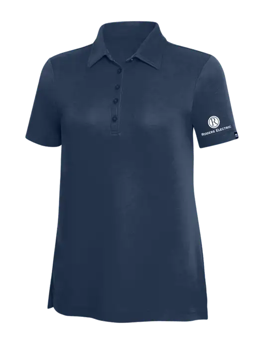 TravisMathew Navy Solid Womens Oceanside Polo w/Rogers Electric Logo
