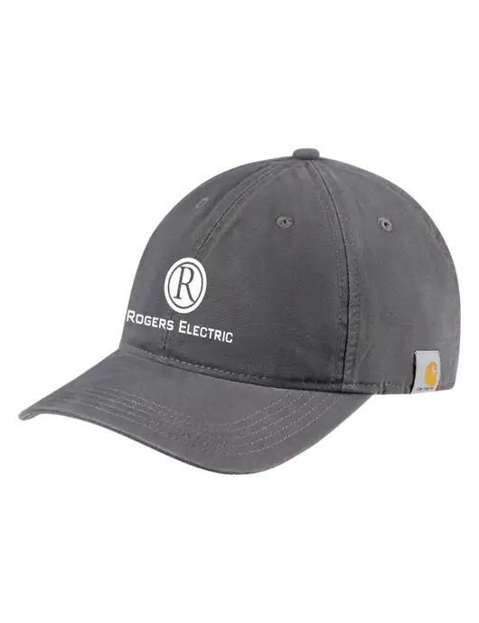Carhartt Dark Grey Cotton Canvas Cap w/Rogers Electric Logo