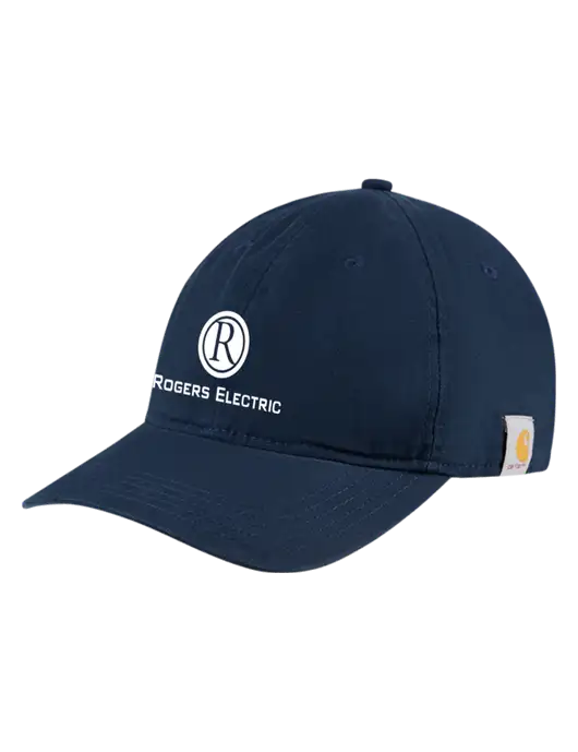 Carhartt Navy Cotton Canvas Cap w/Rogers Electric Logo