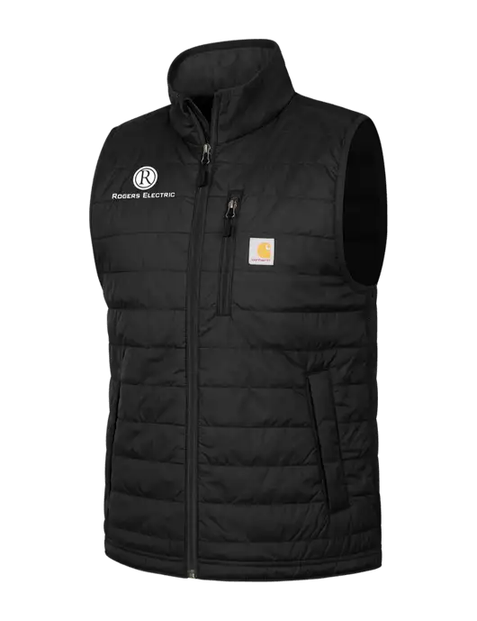 Carhartt Black Gilliam Vest w/Rogers Electric Logo